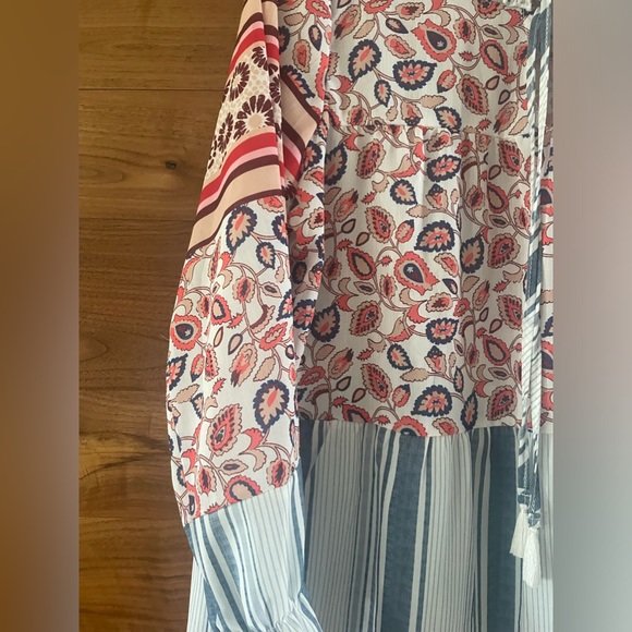 Boho mixed fabric blouse - Picture 4 of 5